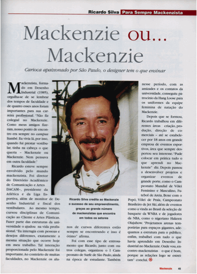 # Revista Mackenzie destaca